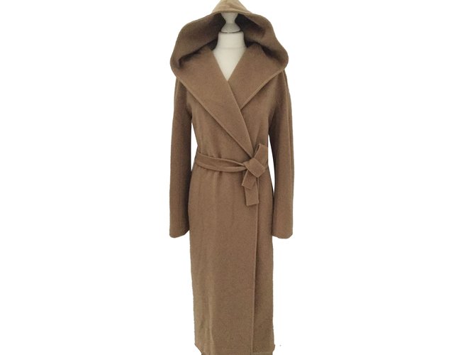 Max Mara Coats, Outerwear Brown Wool Joli Closet