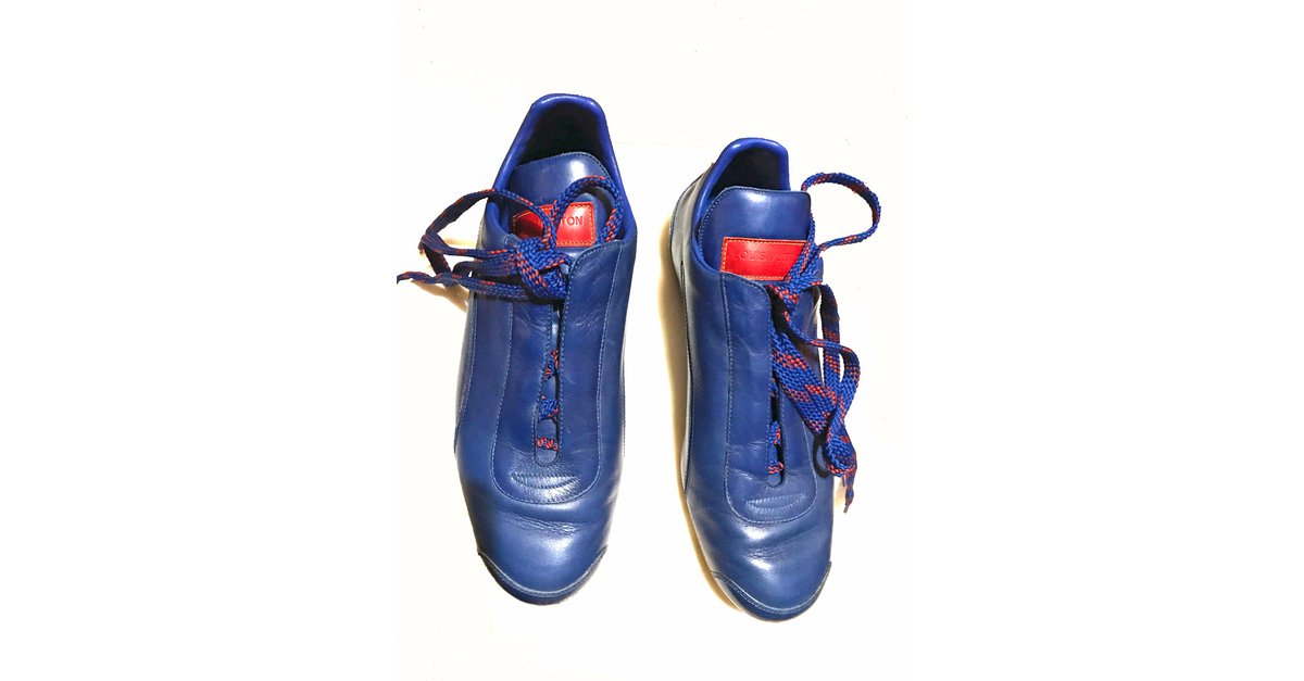 Louis Vuitton Sneakers Blue Leather ref.56017 - Joli Closet