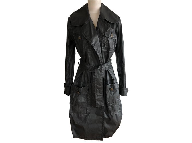 Chanel Trench coats Black Polyamide Joli Closet