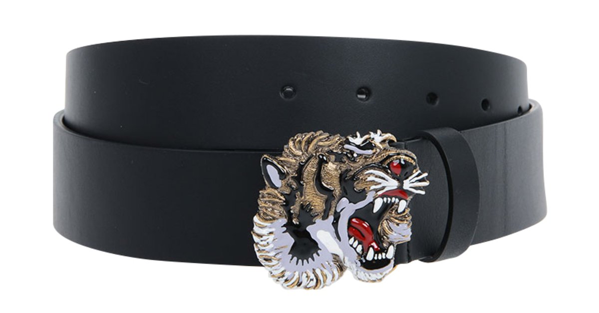 gucci tiger buckle belt