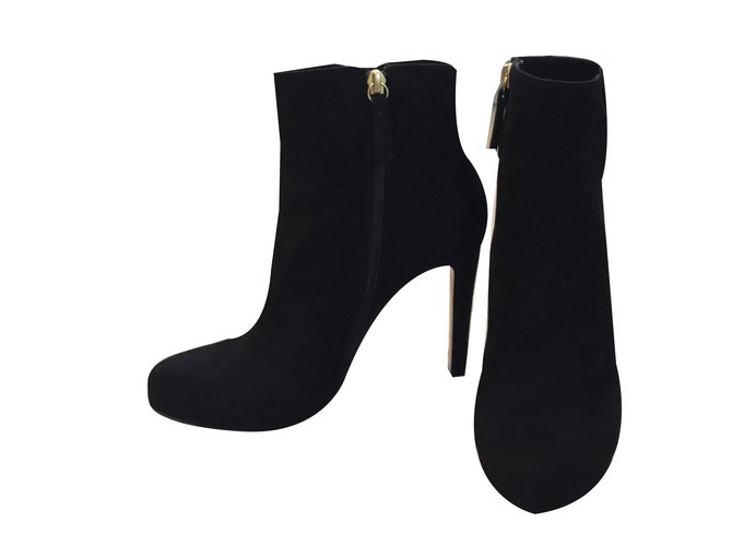 Pura Lopez Stiefeletten Schwarz Wildleder Joli Closet