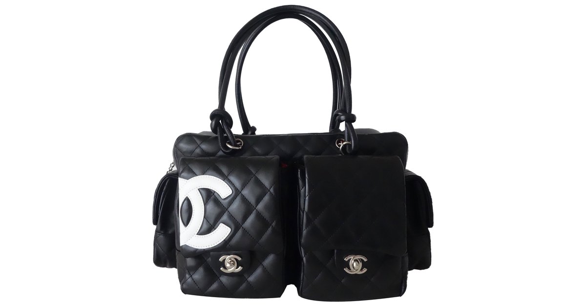 Chanel CAMBON REPORTER Black Leather ref.58272