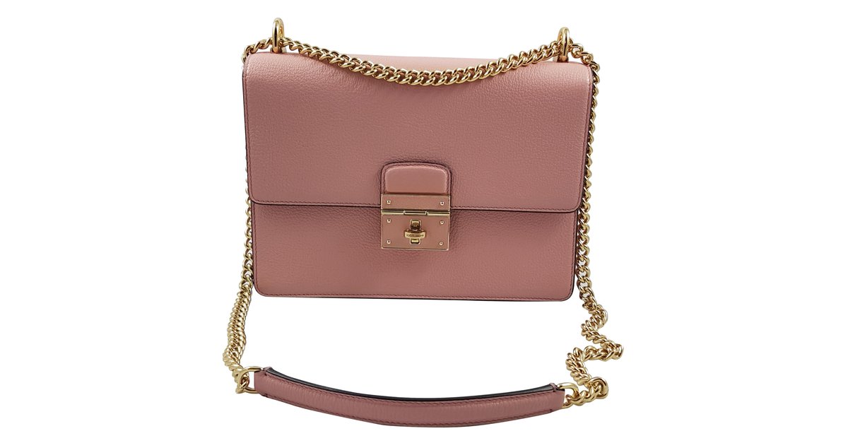 Dolce & Gabbana Rosalia Handbag Pink Leather  - Joli Closet