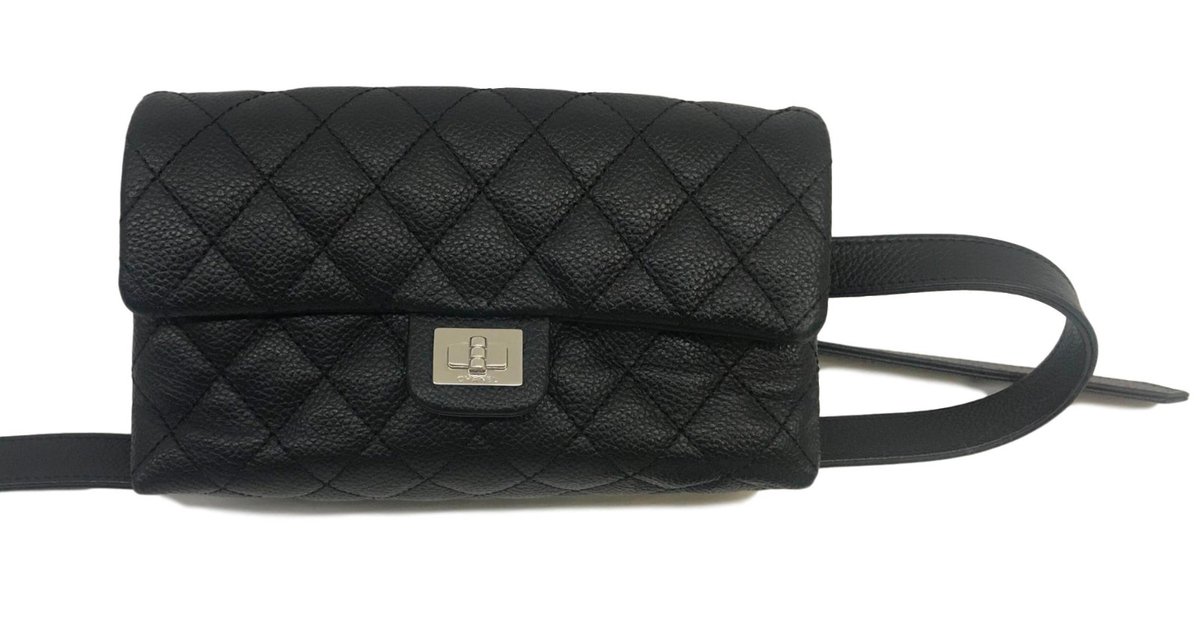 Chanel Uniform belt bag Black Leather ref.62902