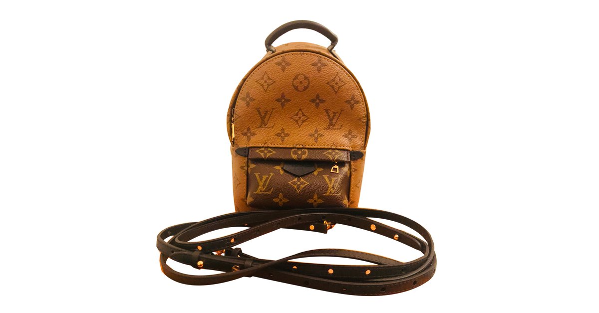 Louis Vuitton Mini Palm spring Black Leather ref.116021 - Joli Closet