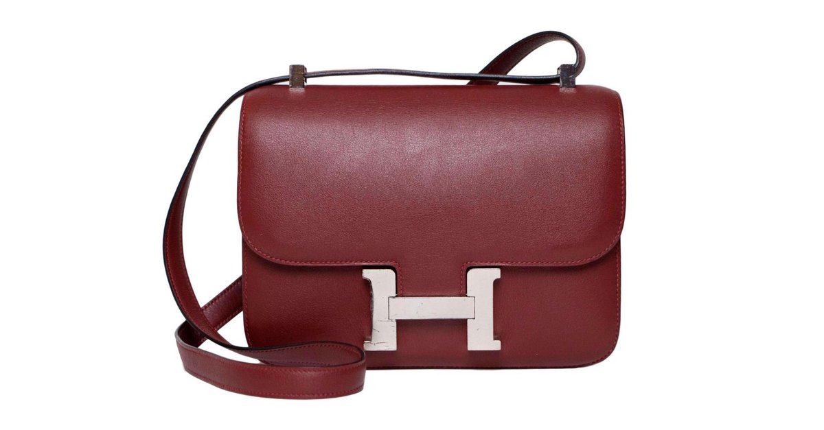 Hermès Constance 24 casaque red palladium Leather ref.60893 - Joli Closet