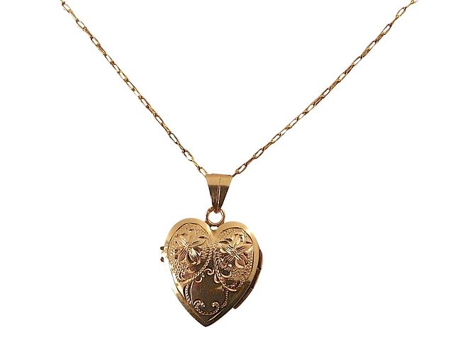 Fajewellery Médaillon Photo Rétro Coeur Bible Ovale - Pendentif Chaîne Longue Collier Pour Femme
