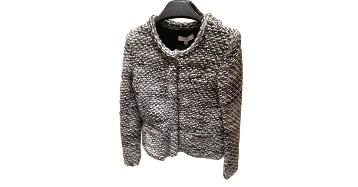 Vestes Iro Veste Laine,Polyamide,Acrylique Noir,Blanc,Gris Vestes Iro Veste Laine,Polyamide,Acrylique Noir,Blanc,Gris