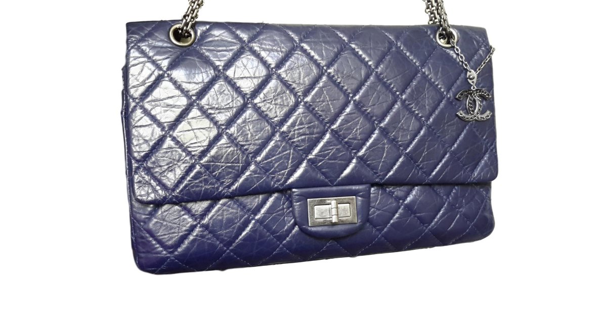 Chanel 2.55 Reissue Navy blue Leather ref.66098