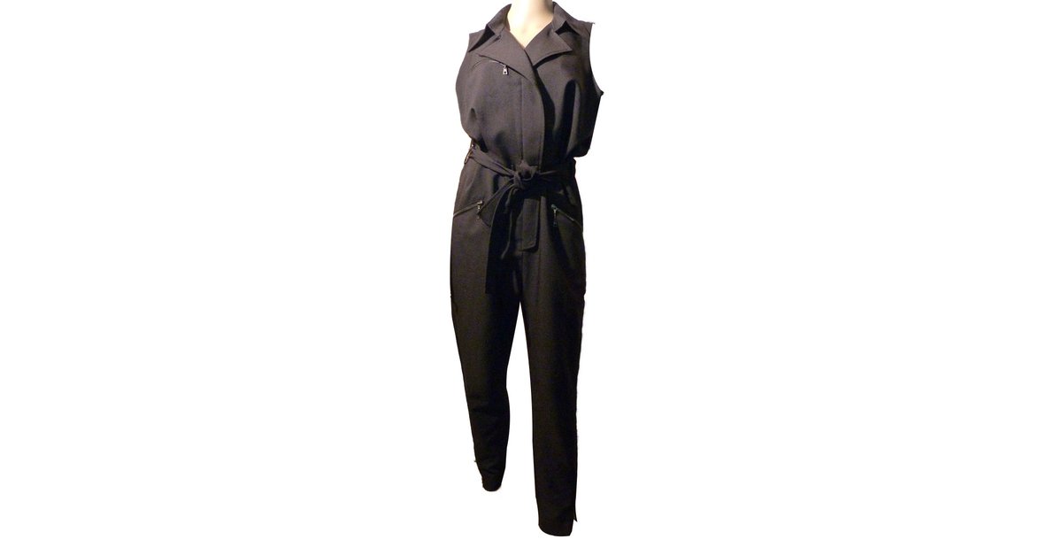 Jumpsuit Louis Vuitton Black size 40 FR in Polyester - 23376256