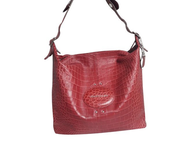 Longchamp Quadri Dark red Leather Joli Closet