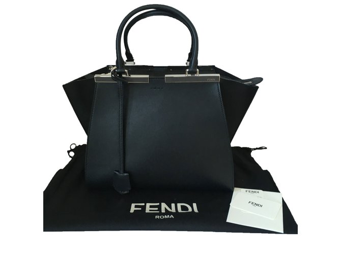 Fendi 3Jours Black Leather Joli Closet