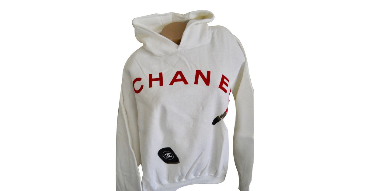 Chanel - 2017 Black Gabrielle Chanel Coco Script Sweatshirt - Size 42 US  Large