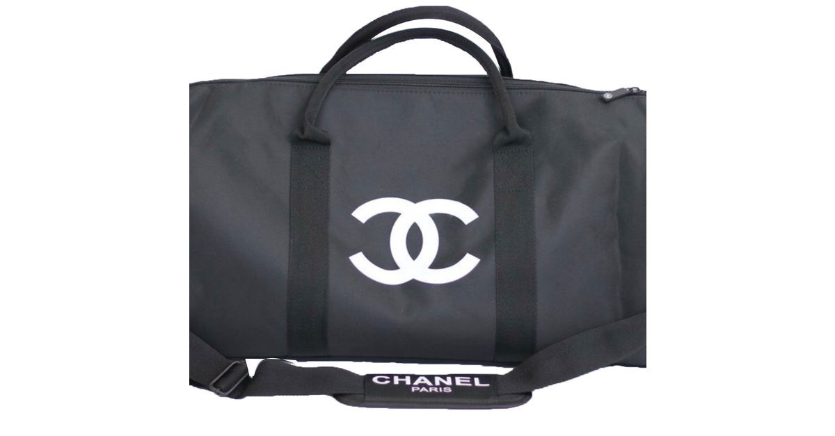 Chanel Travel bag Black Polyester ref.68754