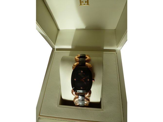 Escada Fine watches Black Pink Ceramic Gold-plated