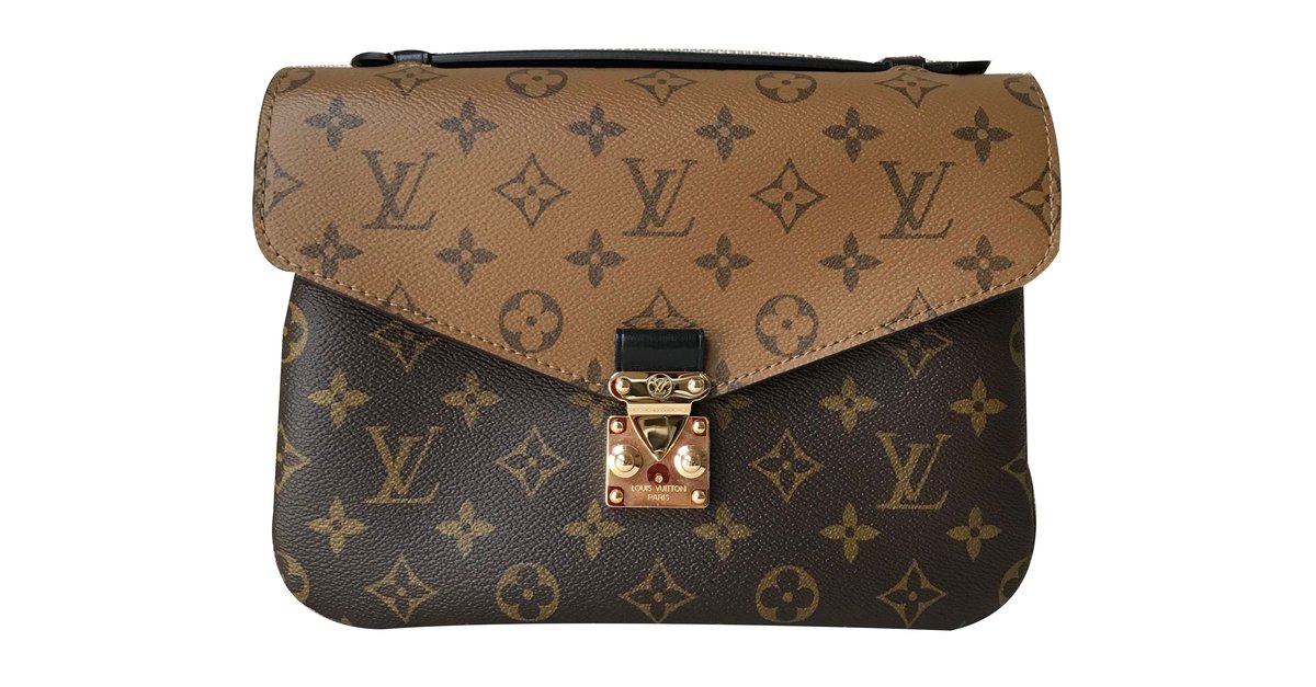 Louis Vuitton Brown Monogram Empreinte Pochette Metis Beige Leather  Pony-style calfskin ref.664901 - Joli Closet
