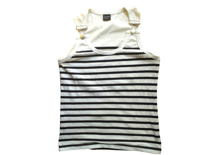 Jean Paul Gaultier Tank top Navy blue Cotton ref.69910