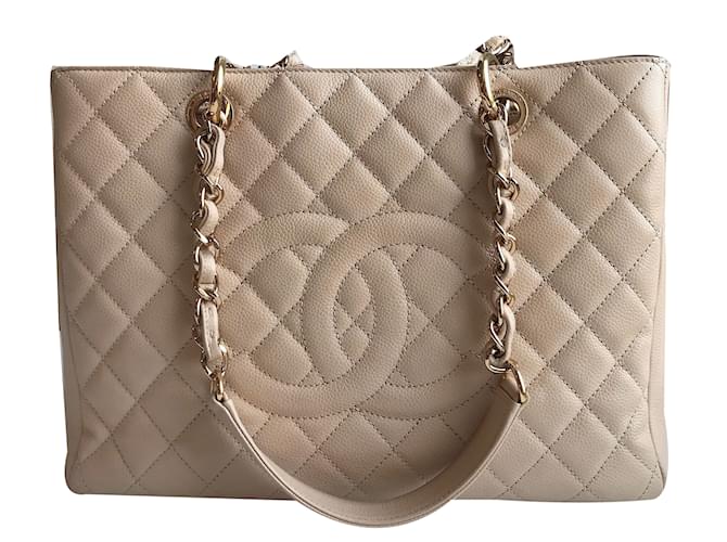 Chanel GST Grand Shopping Tote Beige Leather ref.JC69959 (Sold