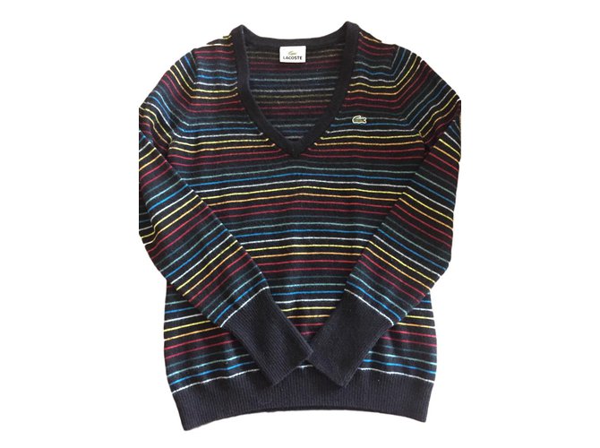 Lacoste Pull Laine Noir ref.70728 - Joli Closet