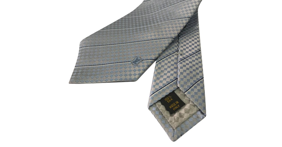 Louis Vuitton Tie Blue Silk ref.39725 - Joli Closet