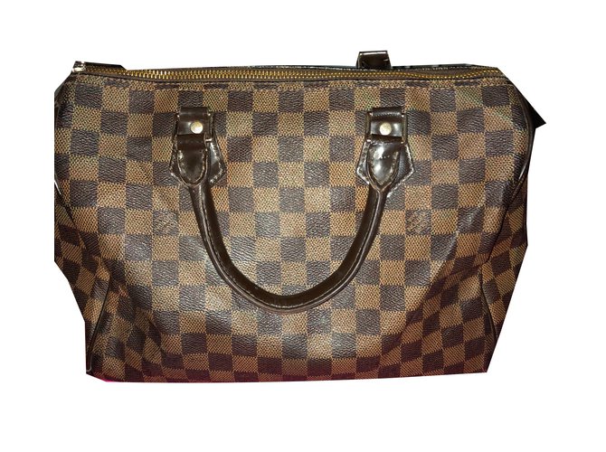 Louis Vuitton Speedy 30 Dunkelbraun Leinwand Joli Closet
