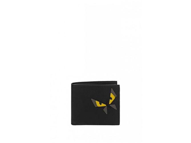 Fendi Mens wallet Black Leather Joli Closet
