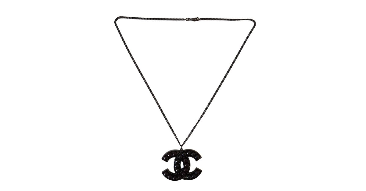 Chanel Necklaces Black Metal ref.77127