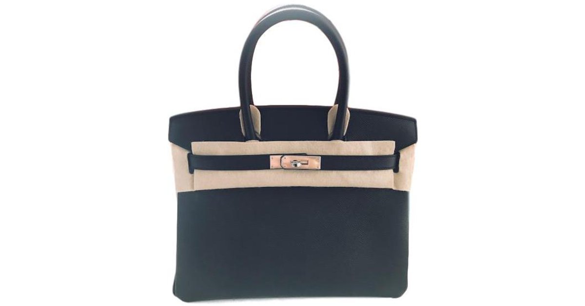Hermès Birkin 30 Epsom Black Leather ref.78155 - Joli Closet