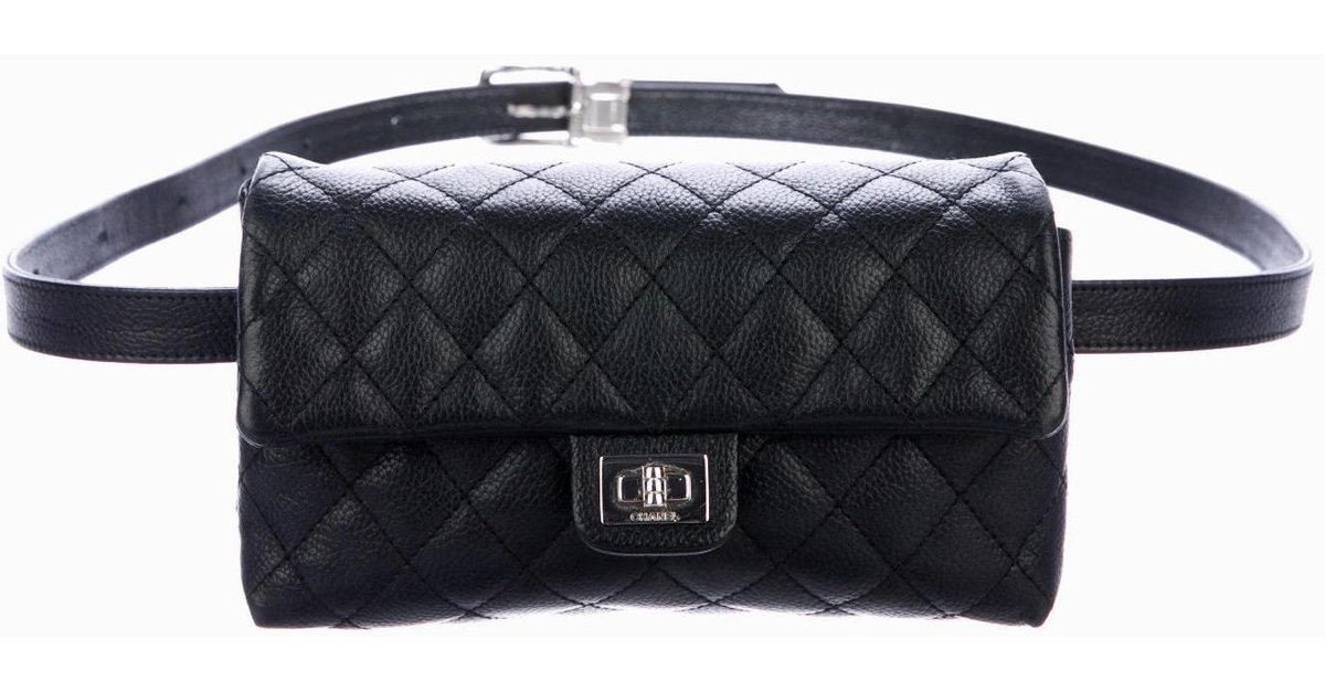 Chanel Waist Belt bag Black Leather ref.78935