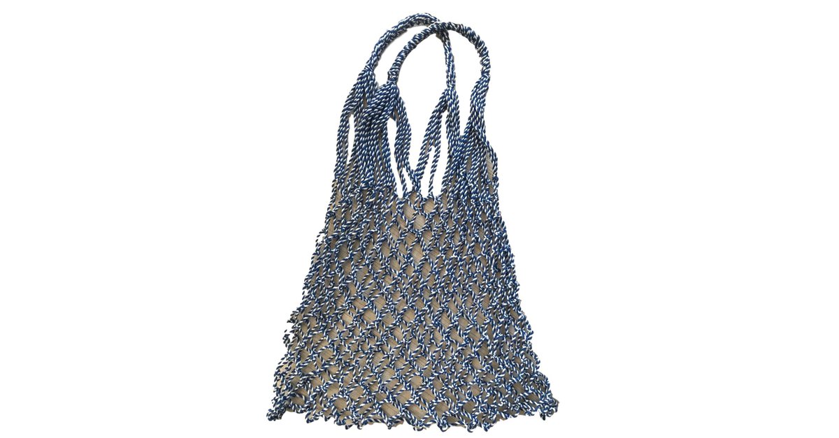 Céline fish net bag Blue Cotton ref.78950 - Joli Closet