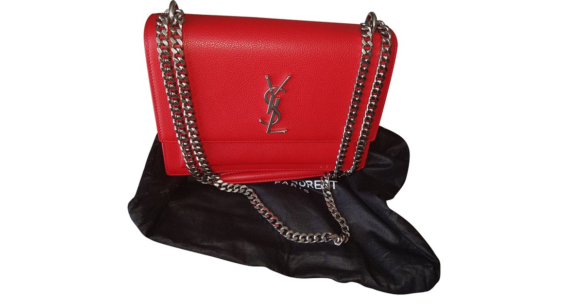 Yves Saint Laurent YSL Red Kate Leather Belt Bag ref.615247 - Joli