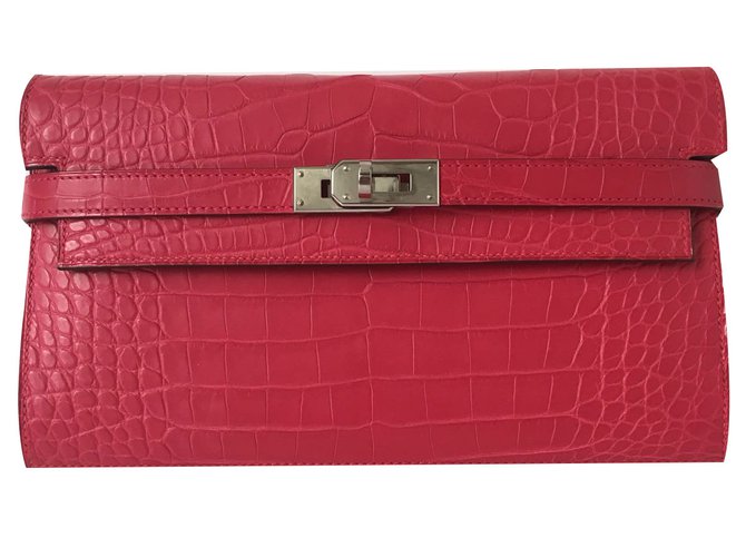 Kelly Hermès wallets Pink Exotic leather ref.79331 Joli Closet