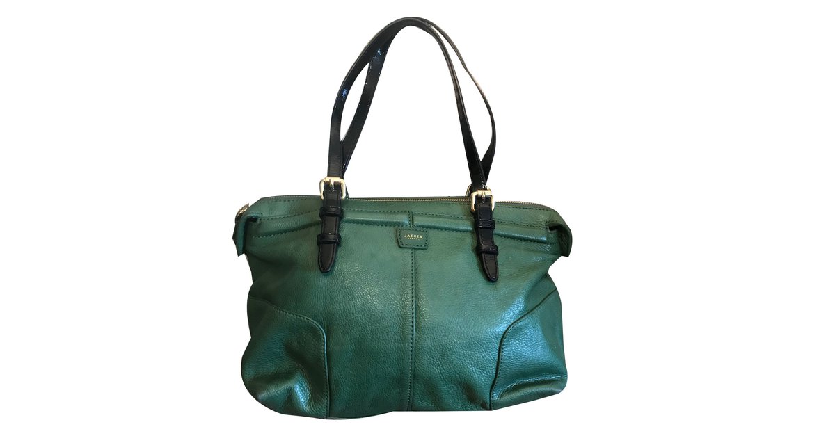 Jaeger Handbags Green Leather ref.79553 - Joli Closet