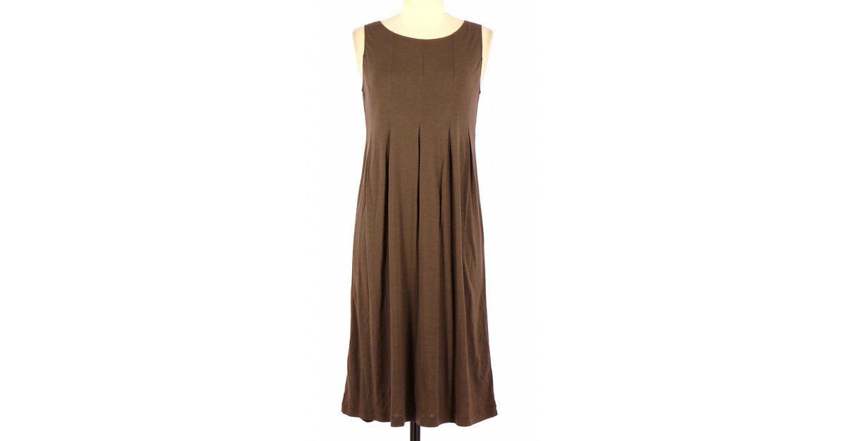 Alain Manoukian Dress Brown Silk ref.81041 - Joli Closet