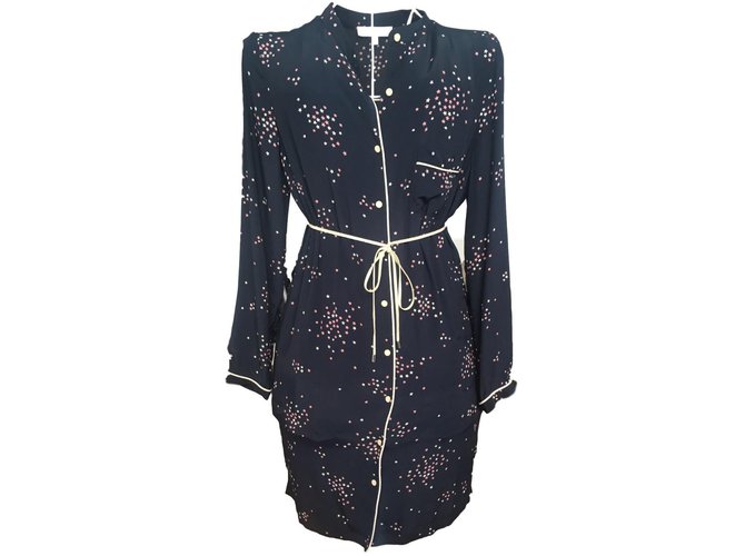 Robe Blouse Catimini Viscose Marine Imprimé étoiles – Taille 14 Ans (S) – Occasion