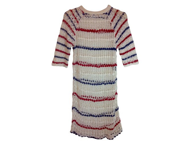 Isabel Marant Etoile Dress Red Blue Beige Cotton ref.JC82613 (Sold) - Joli  Closet