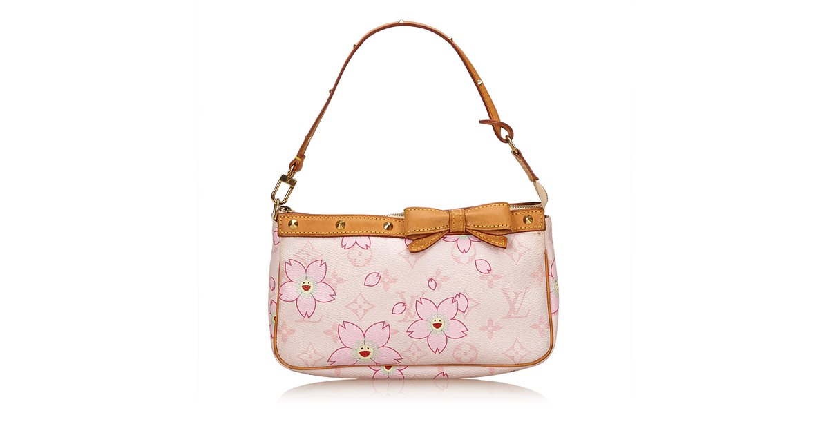 Louis Vuitton Monogram Cherry Blossom Pochette Accessories Pink