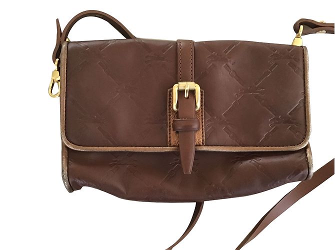 Longchamp Pochette Avec Bandouli re Amovible Cuir Marron Fonc Ref longchamp-pochette-avec-bandouli-re-amovible-cuir-marron-fonc-ref