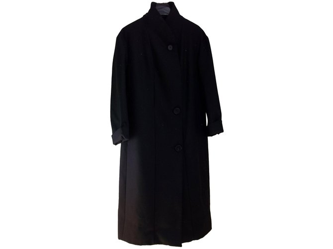 Lemaire Kaftan Coat LEMAIRE FW17 Kaftan Coat 46 Black Lemaire Wool