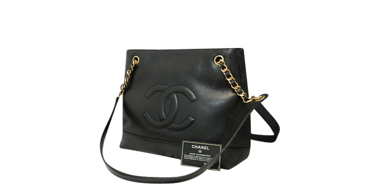 Chanel Tote bag Black Leather ref.86782 - Joli Closet