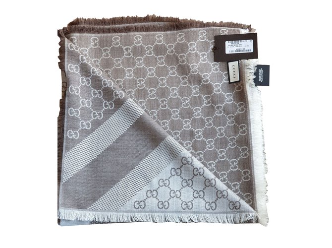 Gucci - Unisex - Havana Beige - Scarf