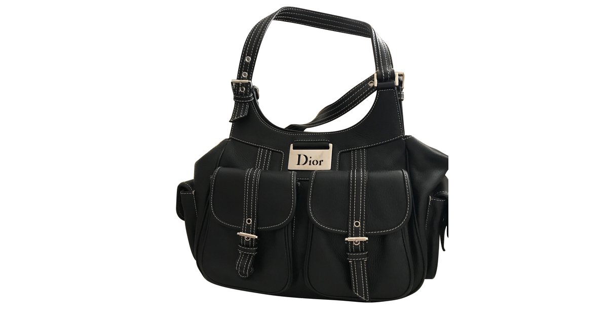 Christian Dior Handbags Black Leather ref.89900 - Joli Closet