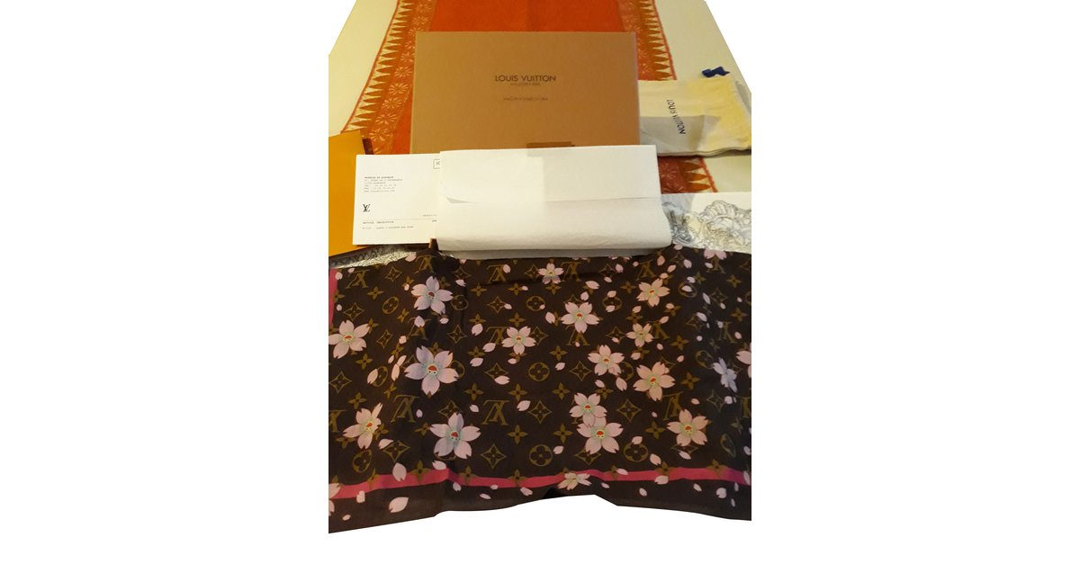 Louis Vuitton Limited Edition Cherry Blossom Bandana Scarf, Louis Vuitton  Accessories