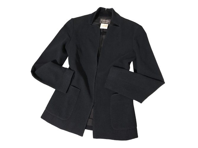 Chanel Jackets Black Polyester ref.JC91223 (Sold) - Joli Closet