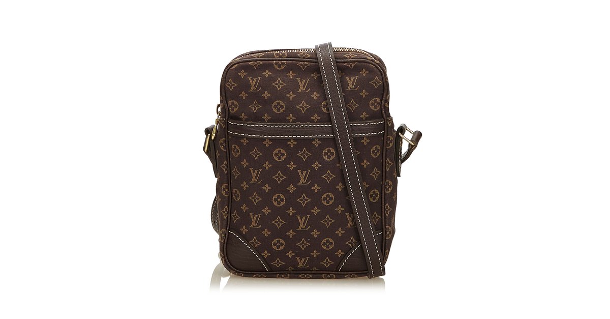 Louis Vuitton Monogram Mini Lin Danube Brown Linen Cloth ref