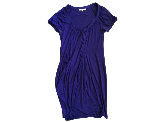 vanessa bruno purple dress Elka Dress In Cotton Burgundy , Vanessa Bruno