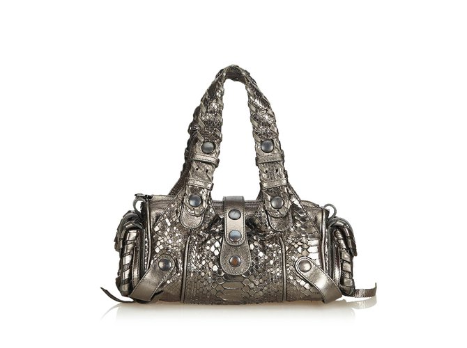 Chloé Python Silverado Grey Leather ref.92439 - Joli Closet