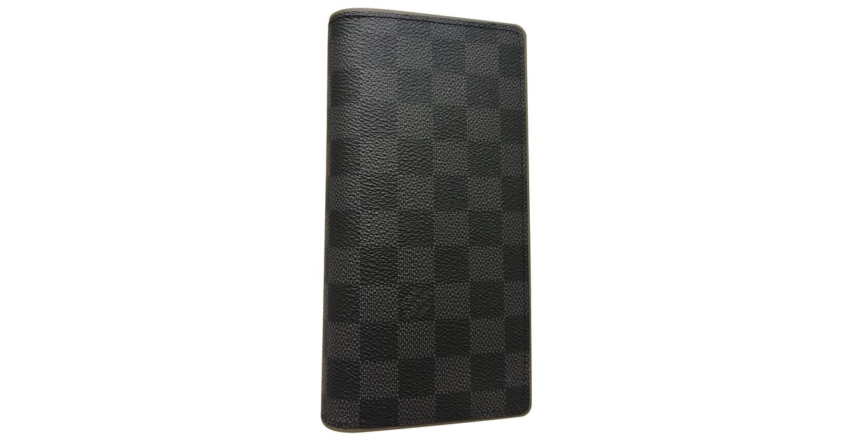 LOUIS VUITTON Brazza Wallet Black Cloth ref.98240 - Joli Closet