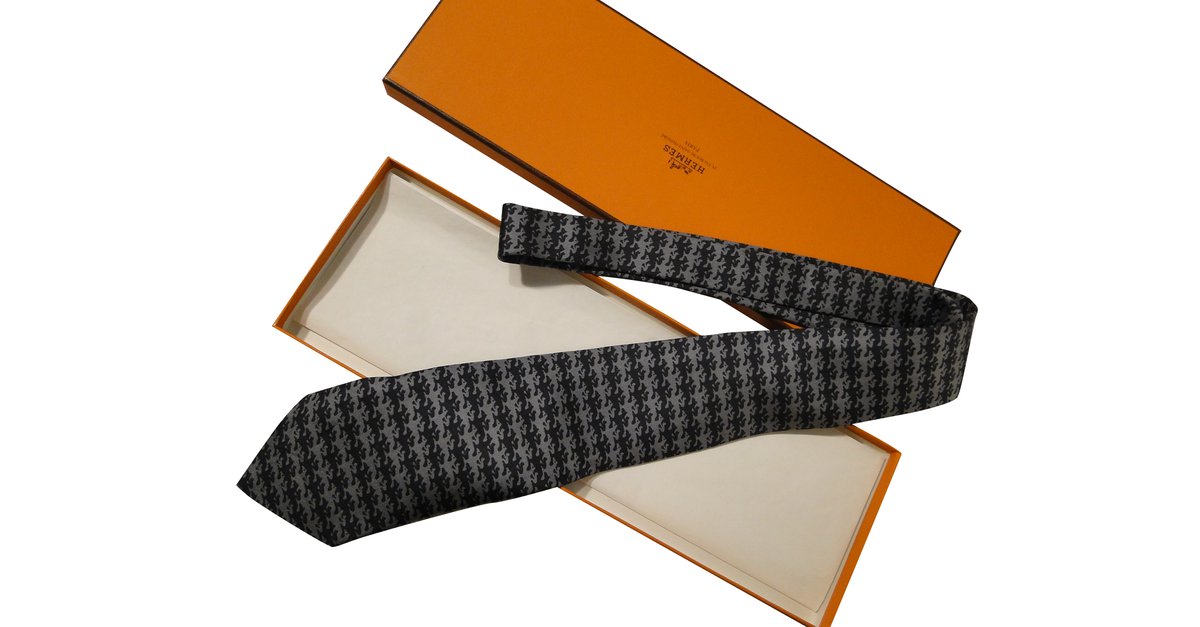 hermes knitted tie