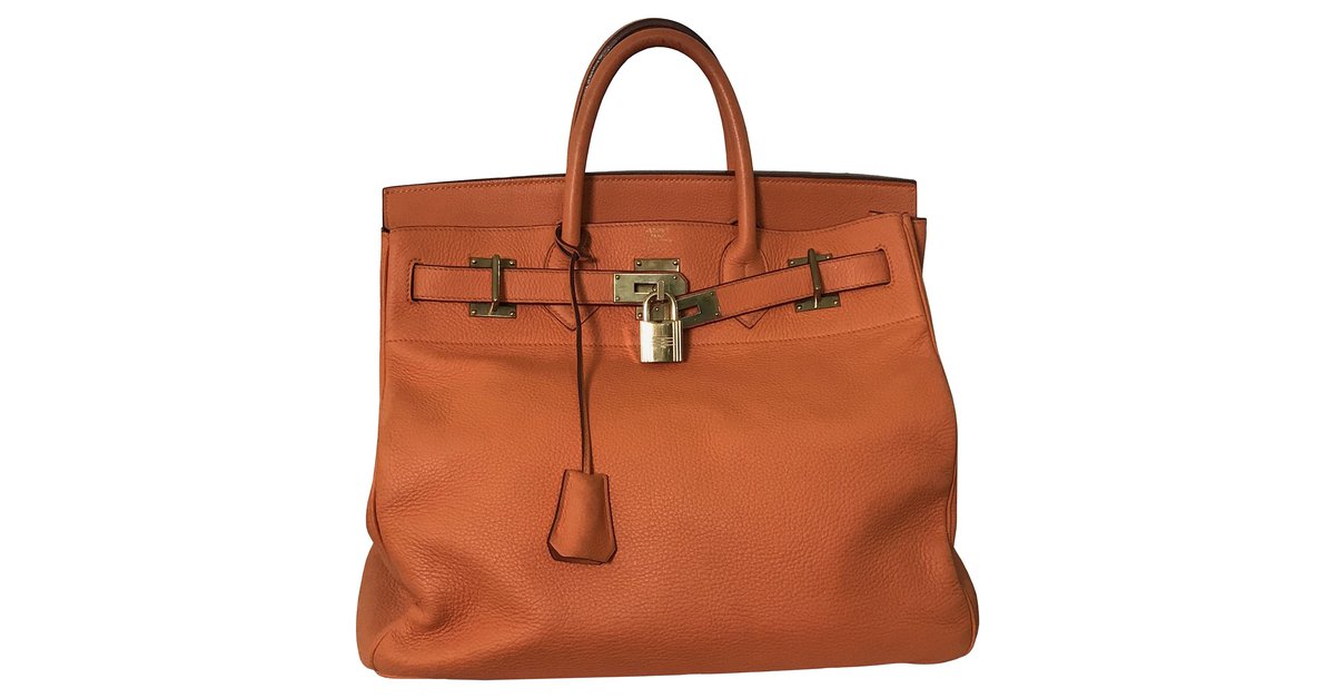 Hermès Birkin 40 Orange Bag Leather ref.631956 - Joli Closet